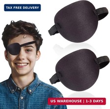 Eyepatch 2pcs Reusable Eye Patches,3D Adjustable Eye Patch for adults,Black R...