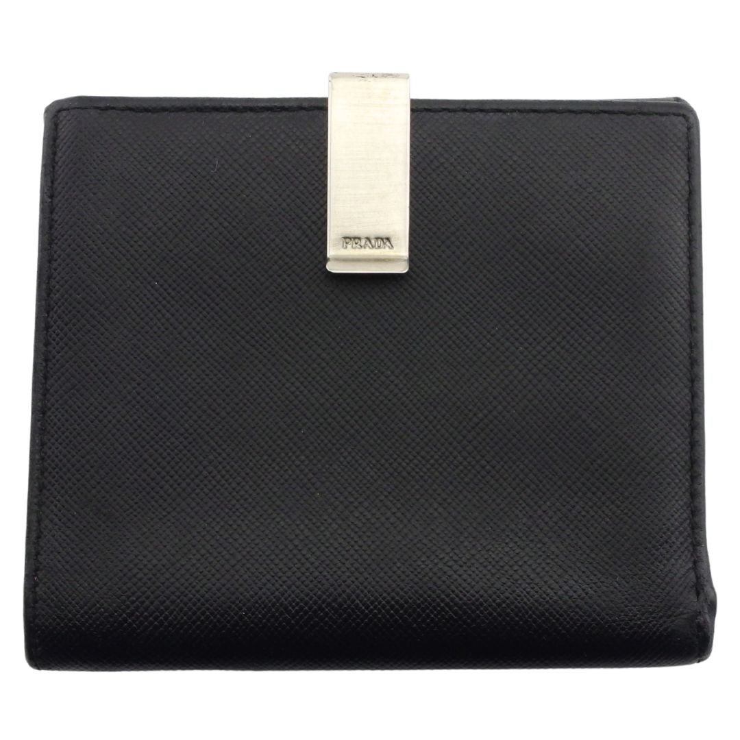 PRADA Authentic Black Bifold Wallet for Women Preowned