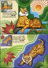 Romania 2022 Year of the Tiger (Maxi Cards Set. Mint)