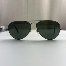 Vintage B&L Ray-Ban Bausch & Lomb USA Aviator Sunglasses All Black 58[]14