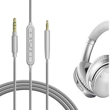 Geekria Audio Cable with Mic for Bose QC Ultra, QC45, QC35 II, NCH700 4 ft 