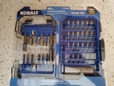 Kobalt Impact Driver Bit Set 40-Piece  Heavy Duty Power Tool Accessories