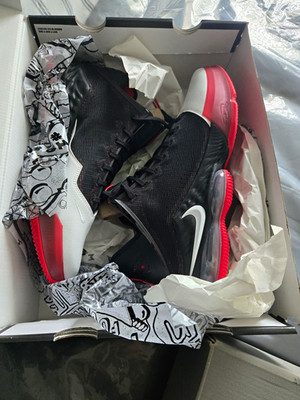 Nike LeBron 19 Low  Bred  Black/White/University Red Basketball DH1270-001