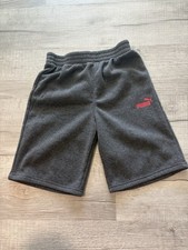 Youth Boys 10/12 Gray Sweatpant Material PUMA Shorts Active Gym Long Never Used