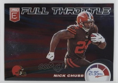 2020 Panini Donruss Elite Full Throttle 129/349 Nick Chubb #2 19b1