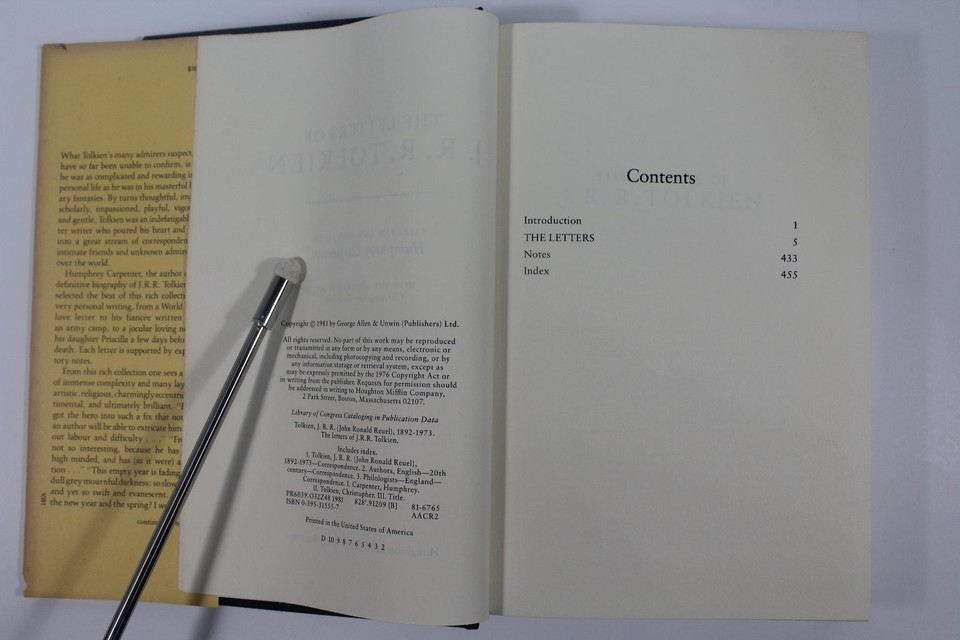 Letters of J.R.R. Tolkien Humphrey Carpenter 1981 Fantasy Houghton ...