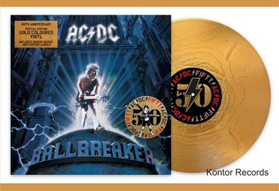 AC/DC ''ballbreaker'' limited gold-coloured Vinyl LP NEU Album 2024 Reissue