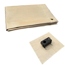 Fire Pit Mat 40" Wood Stove Under Grill Mat (940°F Safety) for Deck BBQ Firep...