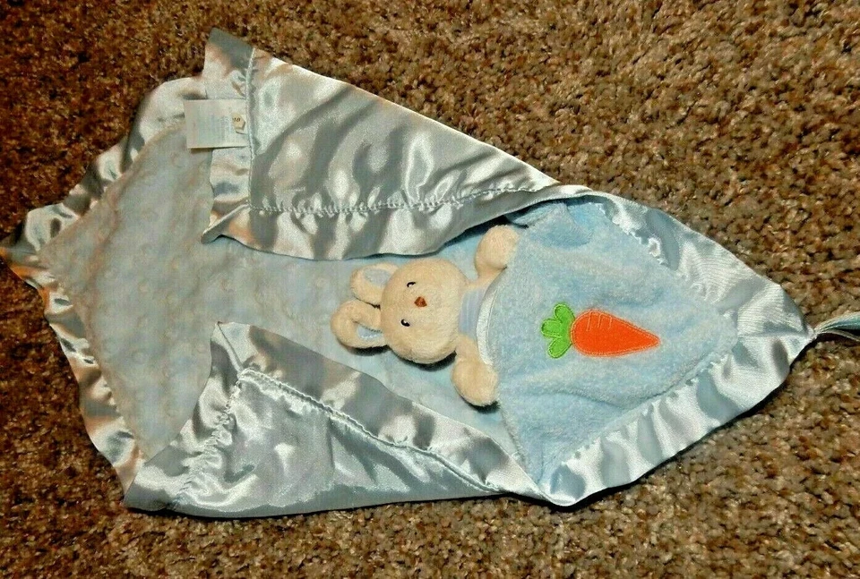 5E Baby Gund BUFFY Bunny Bolsillo Felpa Satén Lovey Manta de Seguridad Sonajero Foto 3 de 4