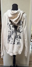 Taylor Swift The Eras Tour Hoodie Women's SZ XS Cream Sweatshirt Pullover Fleece