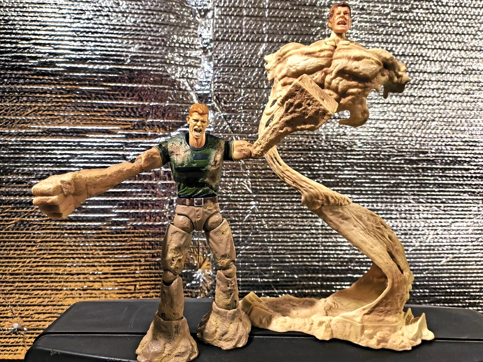 Редкая экшн-фигурка Marvel Legends Spider-Man 3 Sandman Unleashed 360 + голова BAF - Изображение 2 из 4