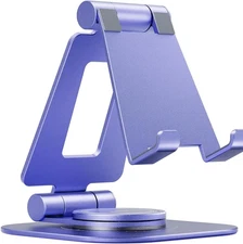 Adjustable 360° Rotating Cell Phone Stand – Foldable Desktop Holder Dock, Case
