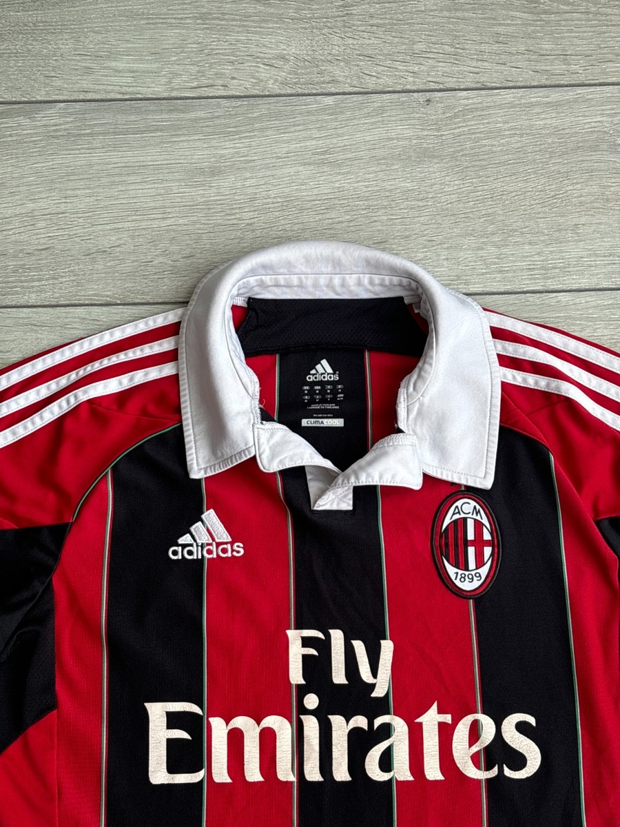 Mario Balotelli #45 AC Milan Adidas 2012 Football Shirt Soccer
