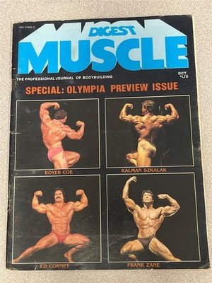 MUSCLE DIGEST bodybuilding magazine w/poster SZKALAK, COE, CORNEY & ZANE 10-78