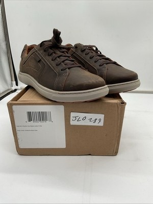 Clarks Mapstone Sneakers Men's US 8 Brown Beeswax Leather Casual Shoes JLO289