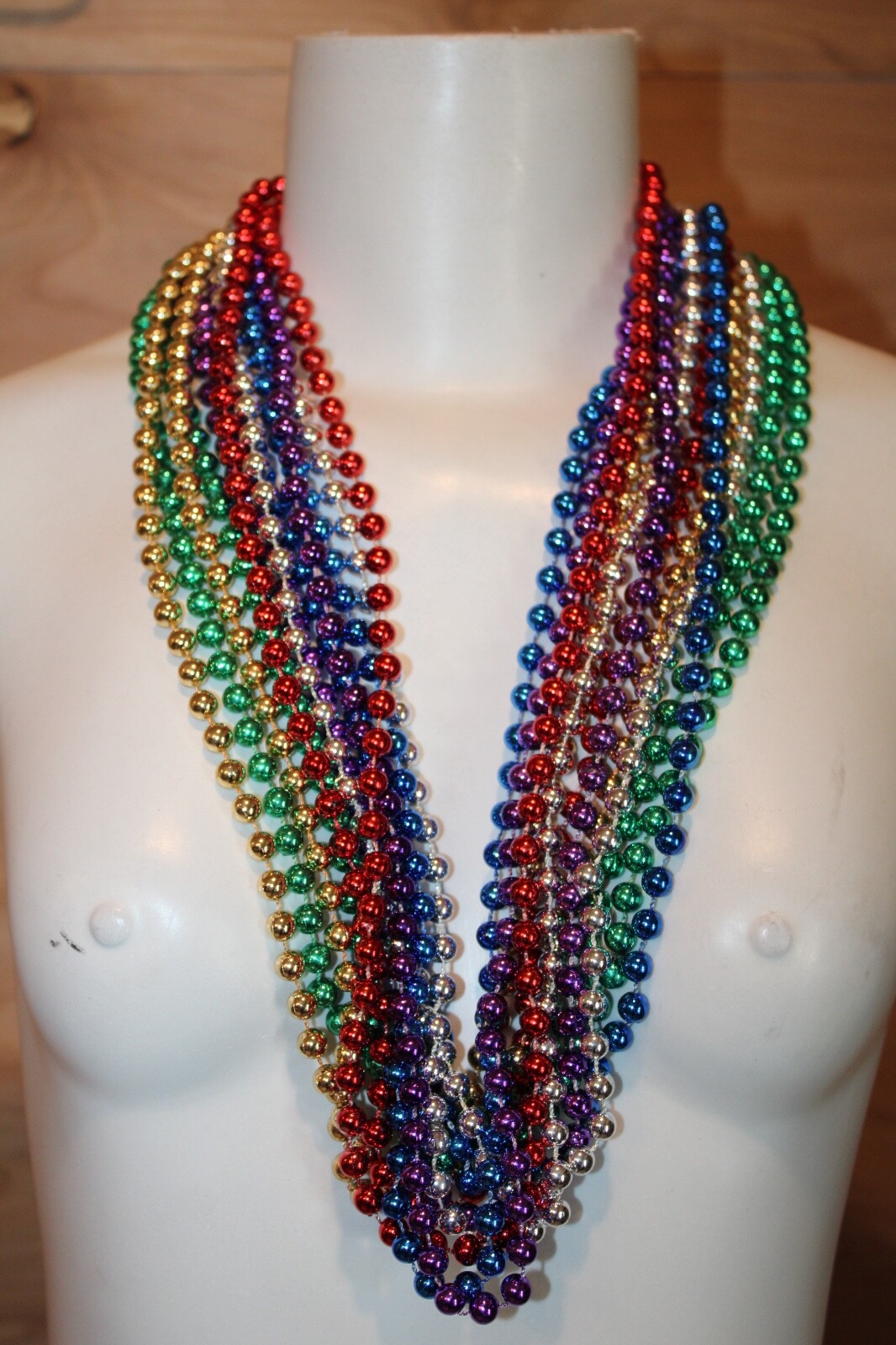 12 Mardi Gras Beads Bulk Lot Necklaces Party Favors Multicolor New! eBay