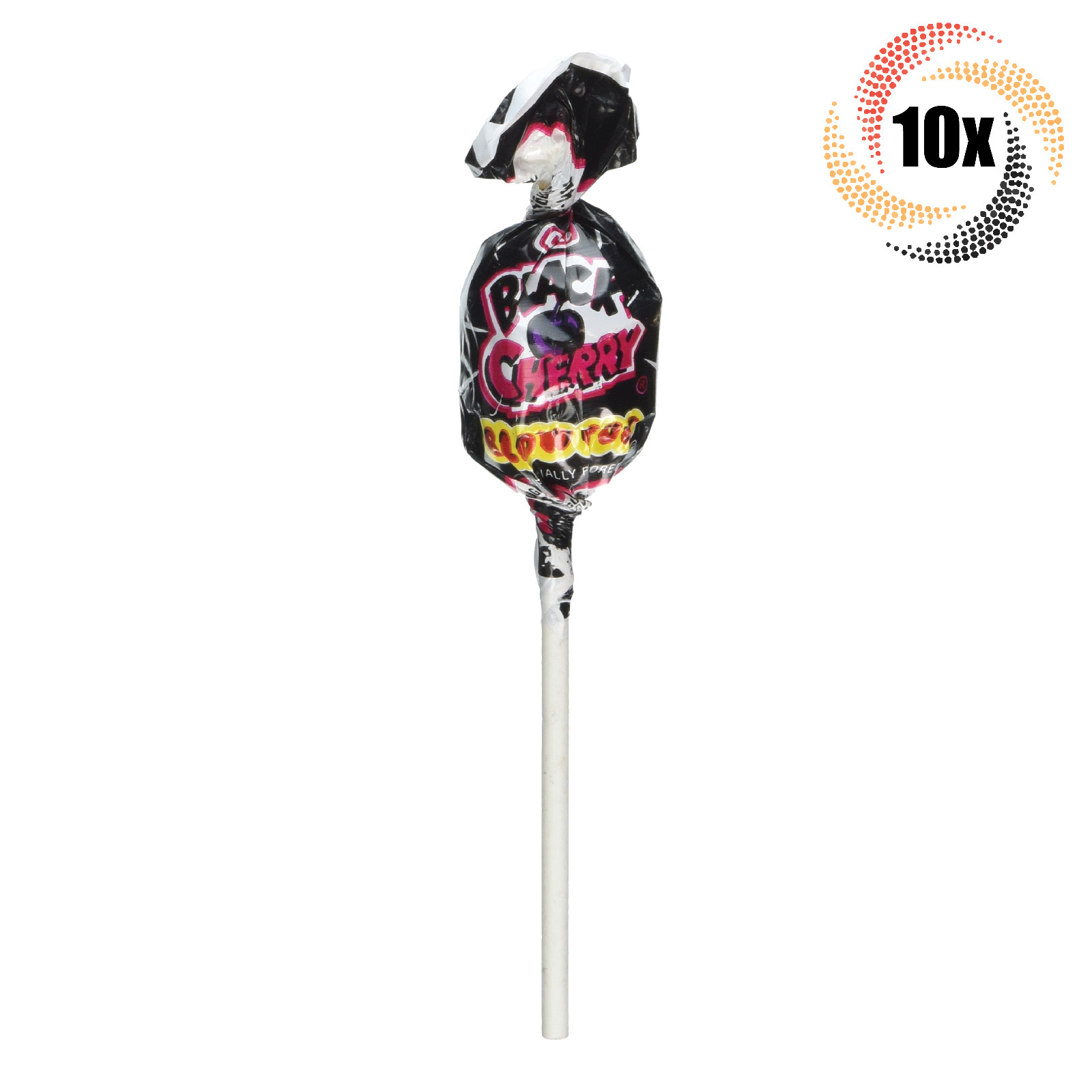 10x Pops Charms Black Cherry Blow Pop Sucker Леденцы на палочке с начинкой из жевательной резинки | 65 унций