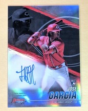 2021 Topps Finest Refractor Auto #B21-JG Jose Garcia RC Cincinnati Reds