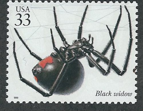 Scott #3351-a...33 Cent...Insects & Spiders...Black Widow Spider...3 Stamps - Picture 1 of 1