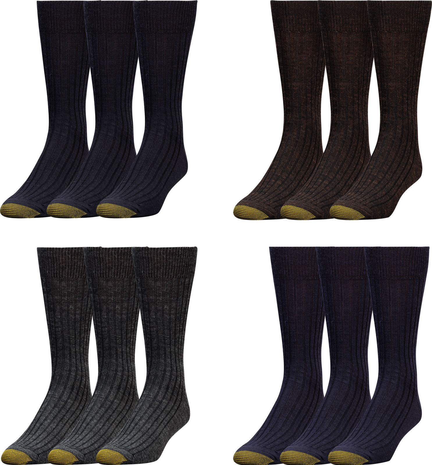Gold Toe Men's Windsor Wool Dress Crew Socks (3 Pairs) eBay