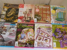 lot of 8 CREATIVE EXPRESSIONS Machine embroidery book magazine 2 14 23 24 26  