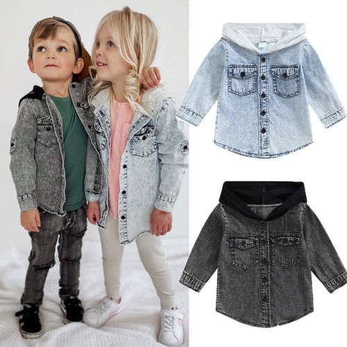 Boys' And Girls' Coats In The Little Boy Style Chic Handsome Cowboy Hooded Top - Picture 2 of 15