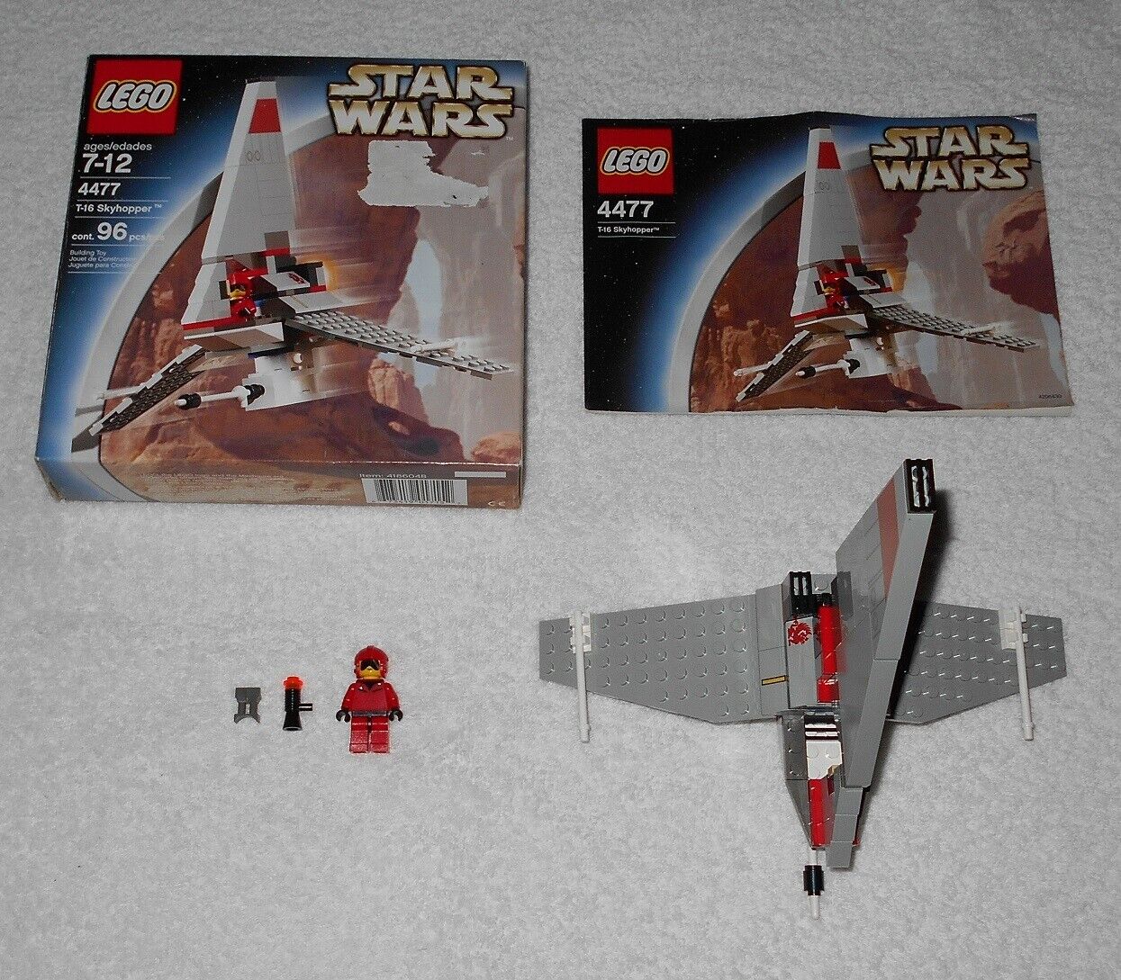 LEGO 4477 - T-16 Skyhopper - Complete Set w/ Instructions & Box - Star Wars 2003