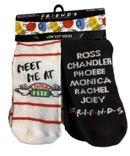 Friends TV Show Women's Low Cut Socks 10-Pack Ross Rachel Chandler Joey Monica