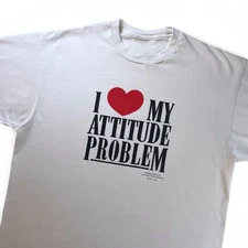 I Love My Attitude Problem T-Shirt Funny Quote Reprint Vintage Style S–4XL