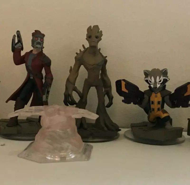 Disney Infinity 2.0 Marvel Guardians Of The Galaxy Star Lord Gamora +  Crystal