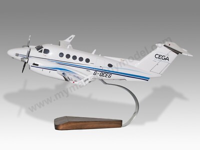 Beechcraft B200 King Air CEGA Air Ambulance Desk Wood Airplane Model Large 1/48