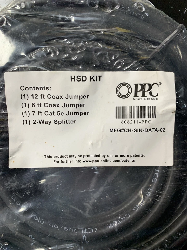 "PPC HSD Kit 12' Coax Jumper/6' Coax Jumper/7' Cat 5e Jumper/2-Way Splitter" - Image 3 of 4
