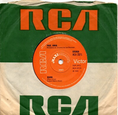 Paul Anka:Diana/Put your head on my shoulder/Lonely boy:UK RCA