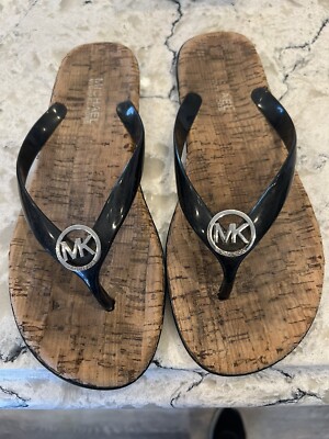 MICHAEL KORS JET SET MK JELLY LOGO THONG FLIP FLOPS US SIZE