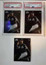 2020 Luis Robert PSA Topps Chrome Black Refractor 3-Card RC Lot White Sox *READ*