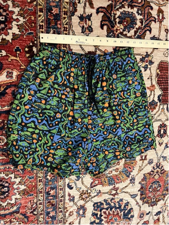 Vintage 90s NIKE Swim Trunks Shorts Abstract Art Geometric All Over Print AOP - Image 4 of 4