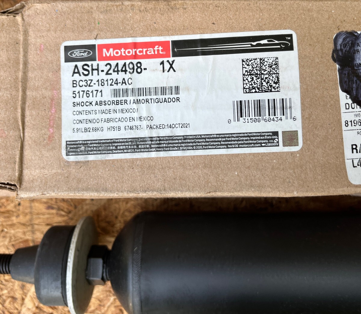 Shock Absorber-New Front Motorcraft ASH-24498,BC3Z-18124-AC | eBay