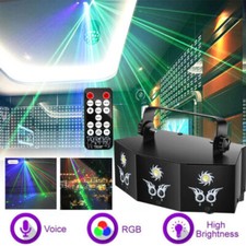 Laser Projector LED RGB Stage Strobe Light DMX512 Remote DJ Disco Party Xmas