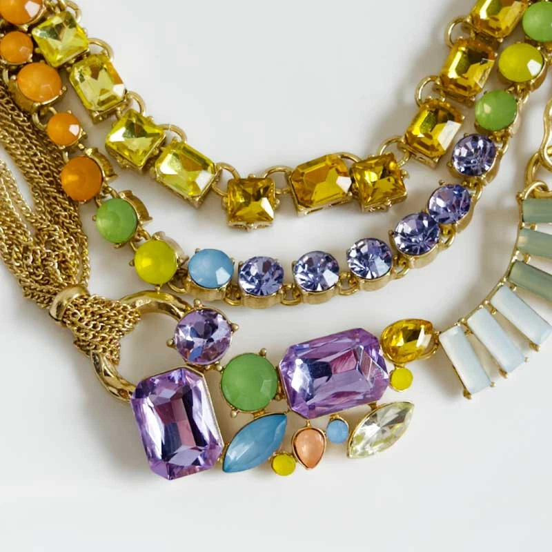 Collar distintivo Zara Boho de 19" con cuello de capa retro para mujer fiesta vacaciones joyería Foto 3 de 4