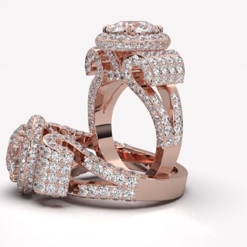 5 Ctw Anniversary Round Diamond Engagement Ring GIA F-VS2 White Gold Women Rings - Picture 19 of 32