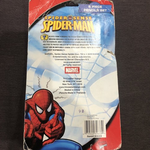 Spider Sense Spider-Man 8 Pieces Pencil Set By Marvel  - Picture 3 of 6