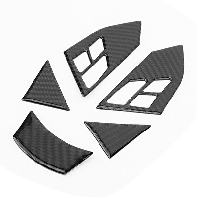5pcs Carbon Fiber Lenkrad Taste Abdeckung Aufkleber Für 5 Serie E60 04-10