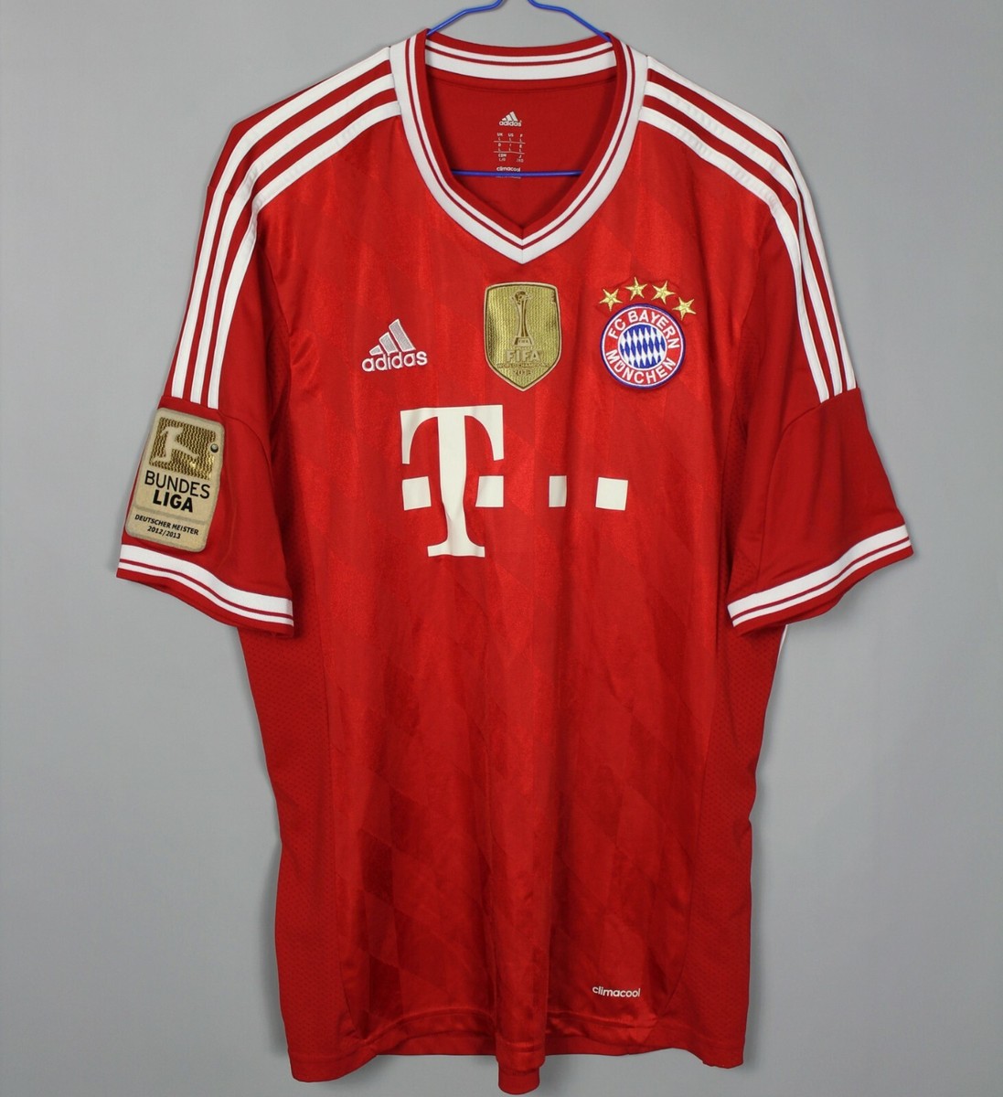 BAYERN MUNCHEN 2013/2014 HOME FOOTBALL SHIRT JERSEY ADIDAS #6