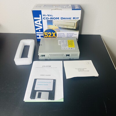 Hi-Val CD-ROM Drive Kit 52X Max UDMA MultiRead Compatible Vtg 2001 Untested