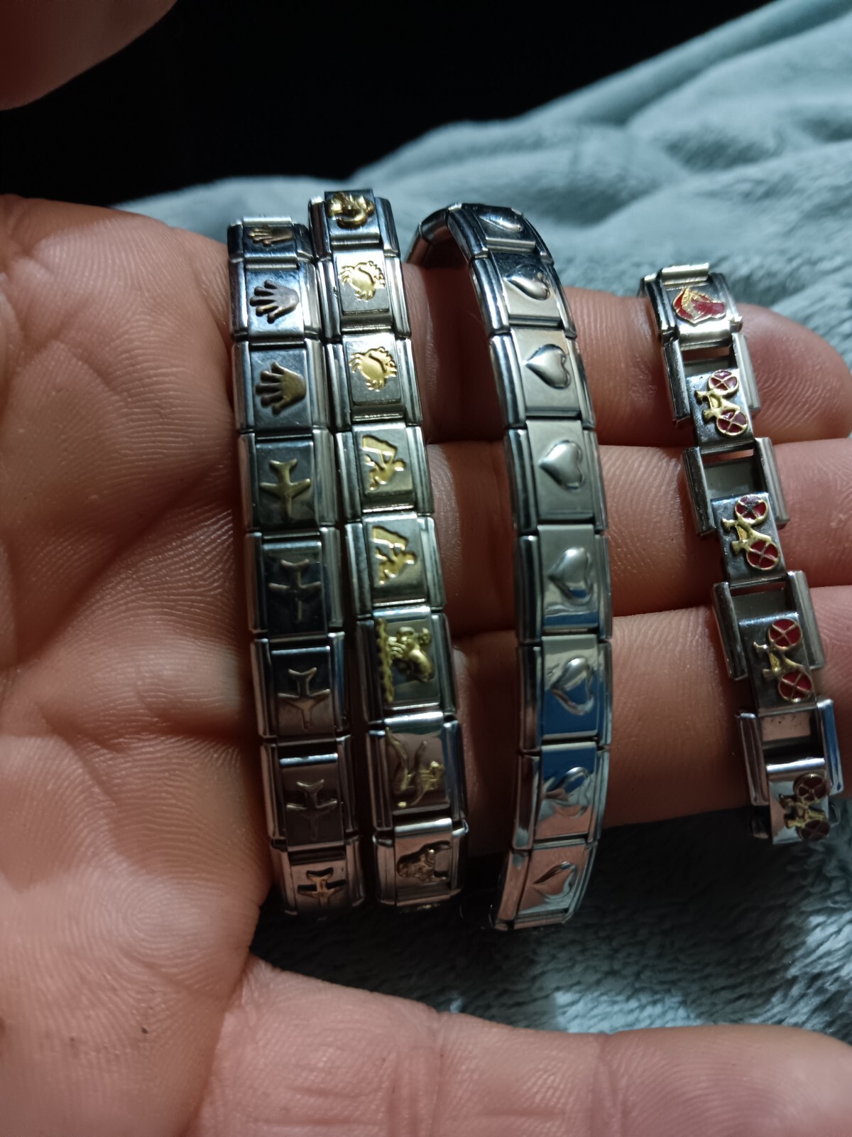 100 Pc Mixed Lot Italian Charm Bracelet Link 9mm Wholesale Bulk New 330