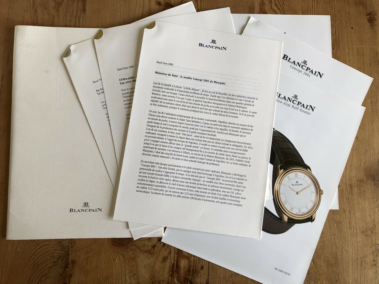 Note Of Press - Blancpain - Basel News 2000 - Watches - French