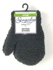 Snugadoo Kids Black Soft Mittens - One Size