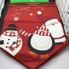 Table Runner St Nicholas Square Christmas Quilted 13" x 36" NEW NIP Santa