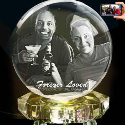 Personalized 3D Photo Crystal Ball Custom Picture Anniversary Gifts Photography