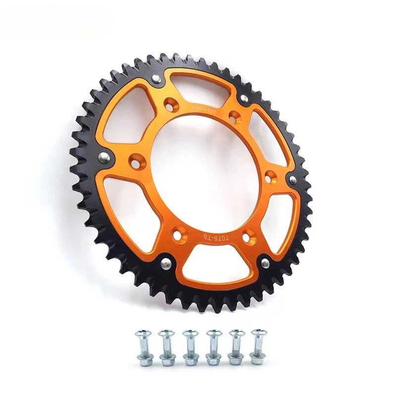 Piñón de cadena trasero 52T con tornillos para KTM EXC-F SX-F XC-W 250 350 450+ Foto 2 de 4